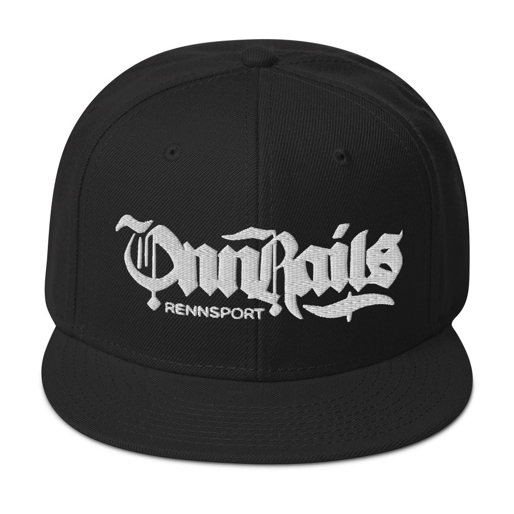 Snapback Hat Onnrails handwritten 3D logo